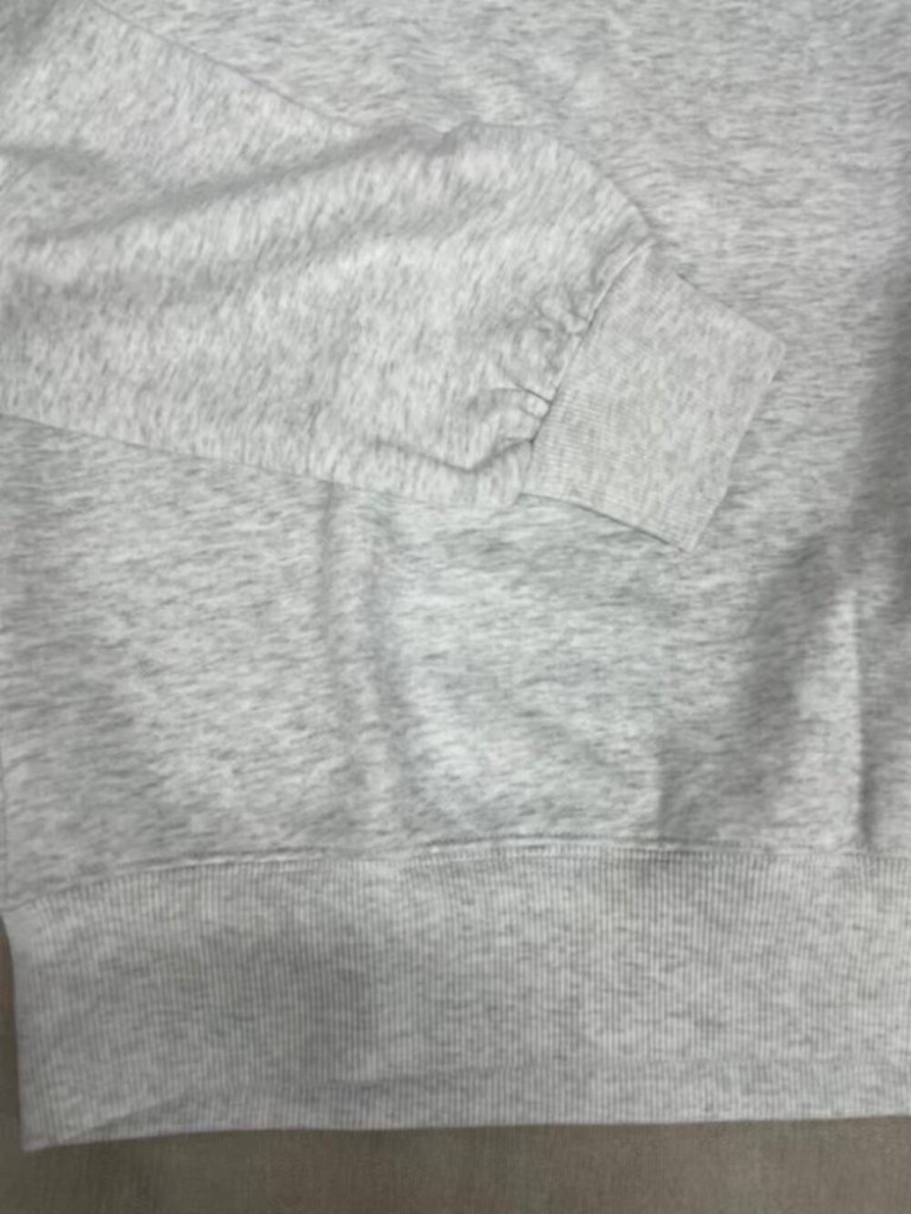 PARKE Mock Neck Sweatshirt Heather Gray Embroidered Flag Logo - Picture 3 of 8